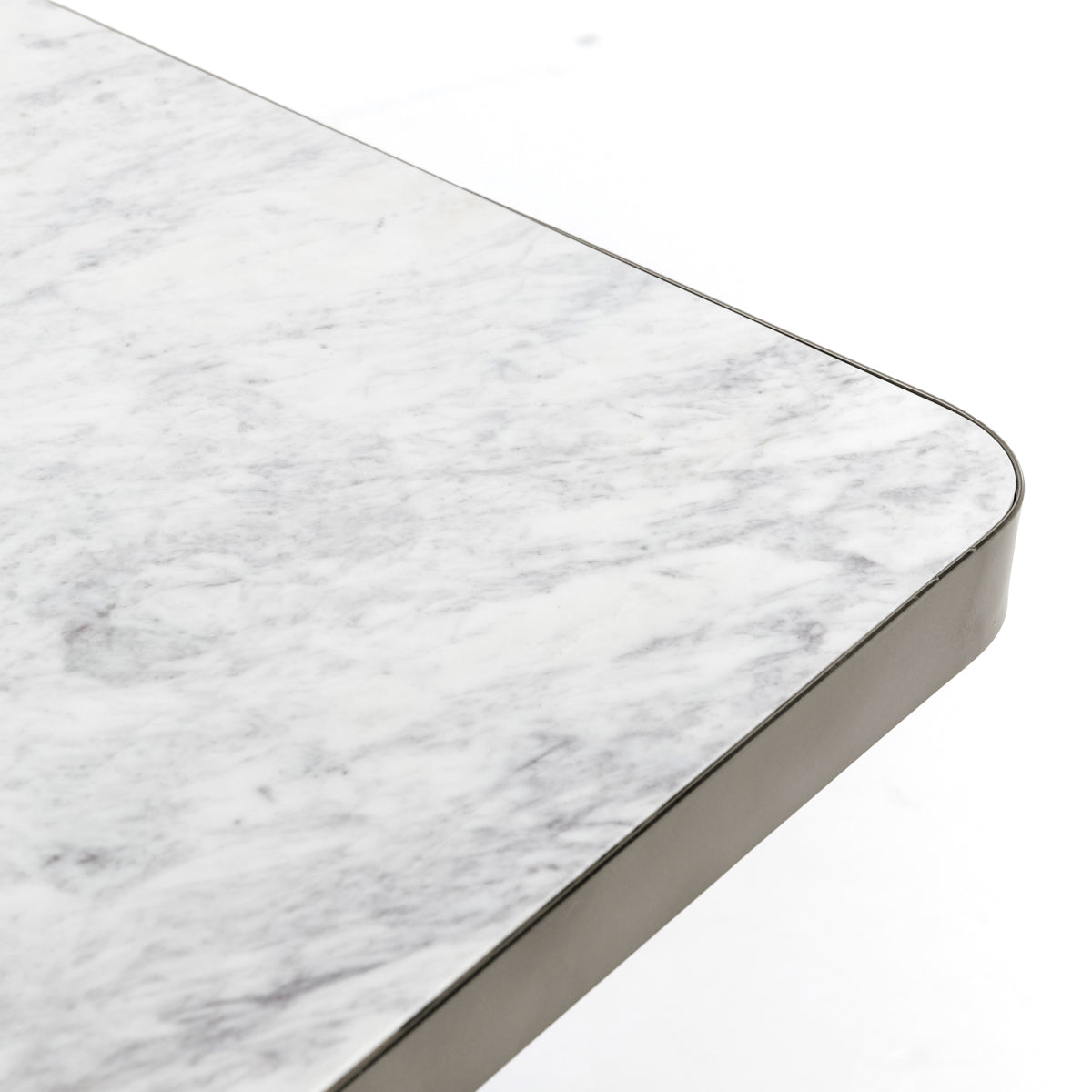 Far End Table - White/Slate Gray