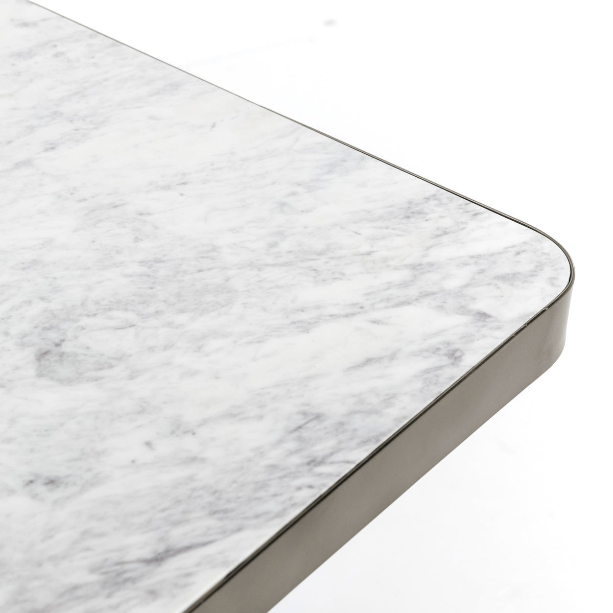 Far Marble/Metal Square End Table