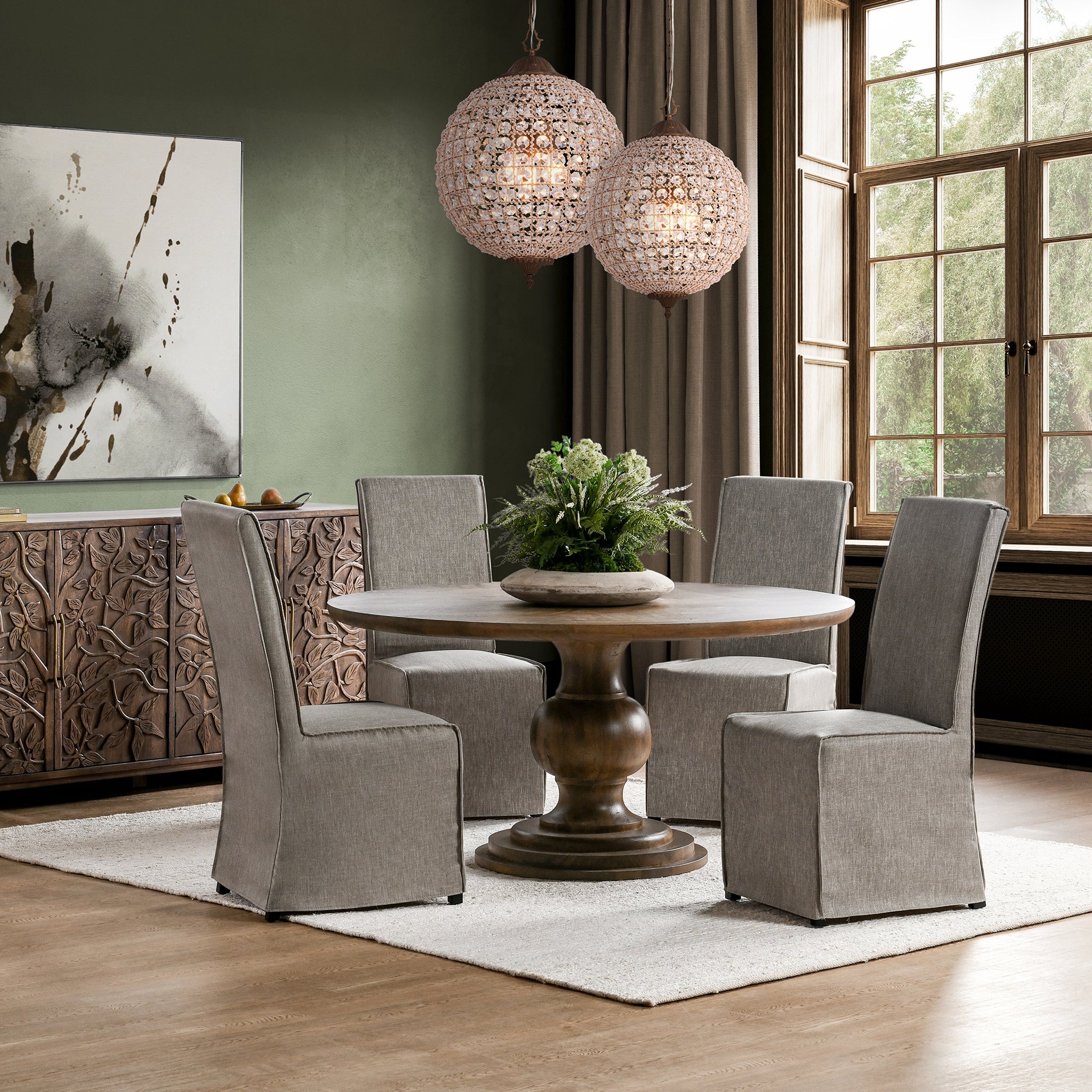 Hera Dining Table - Pecan Brown