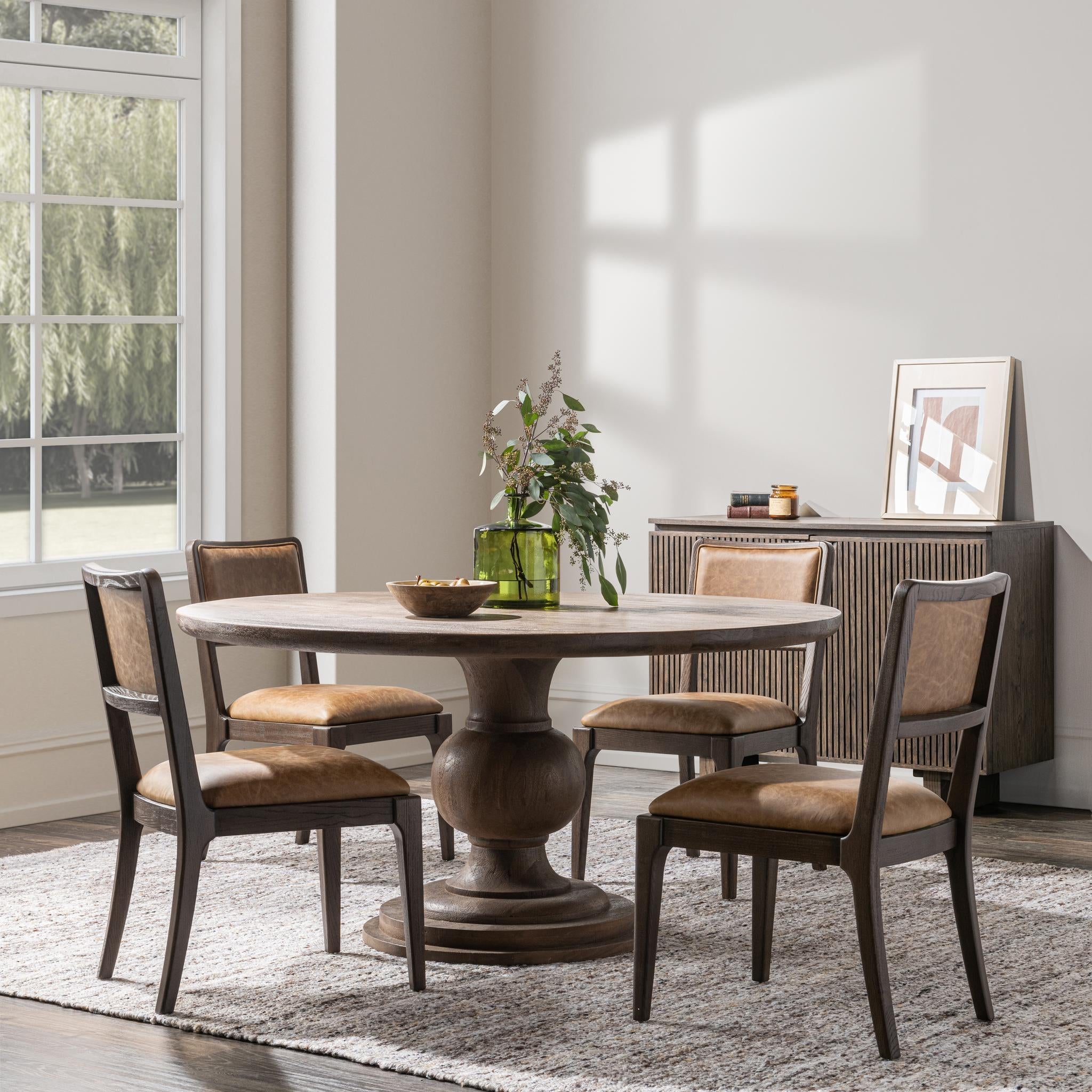 Hera Dining Table - Pecan Brown