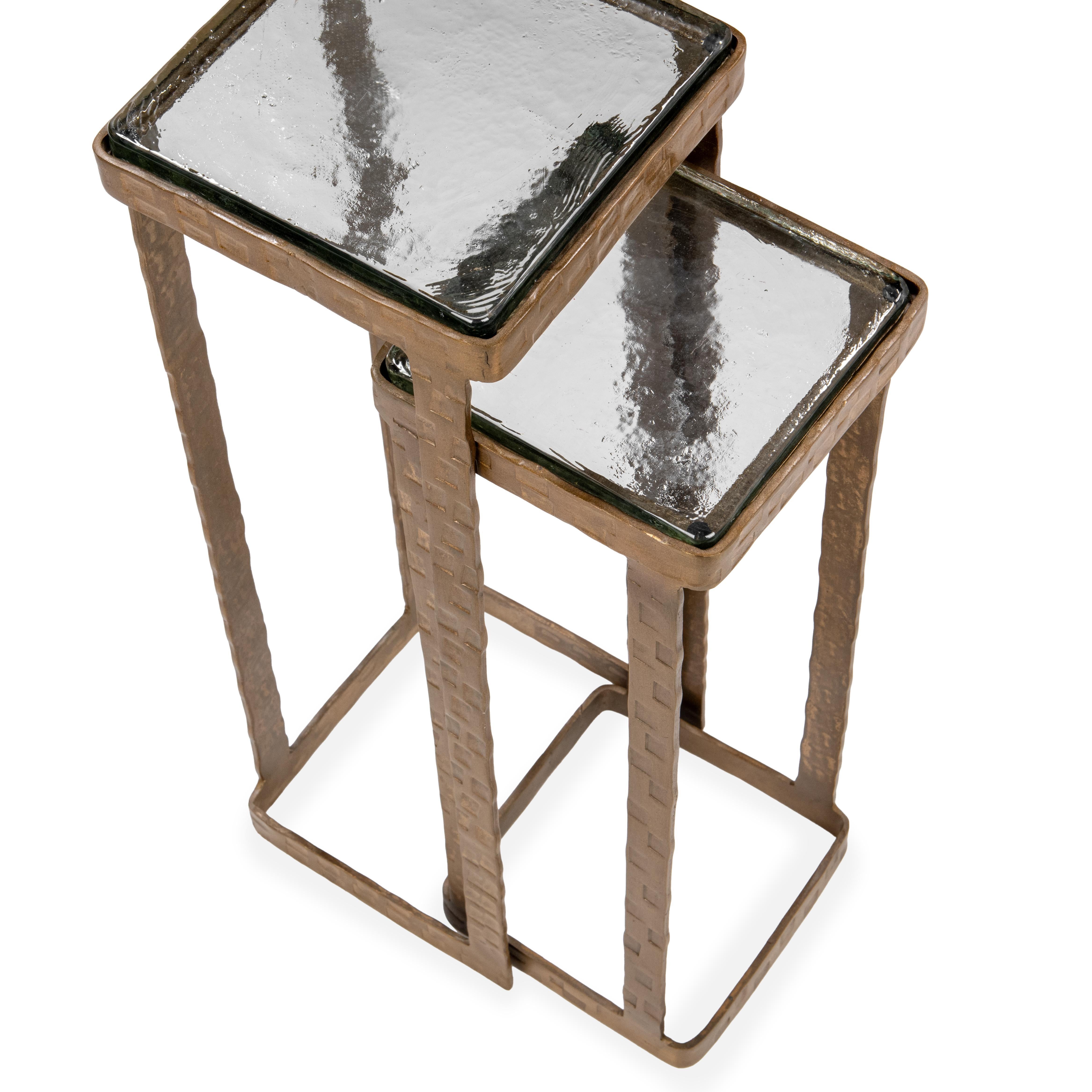 Gillian Nesting Accent Tables, Set of 2 - Brass