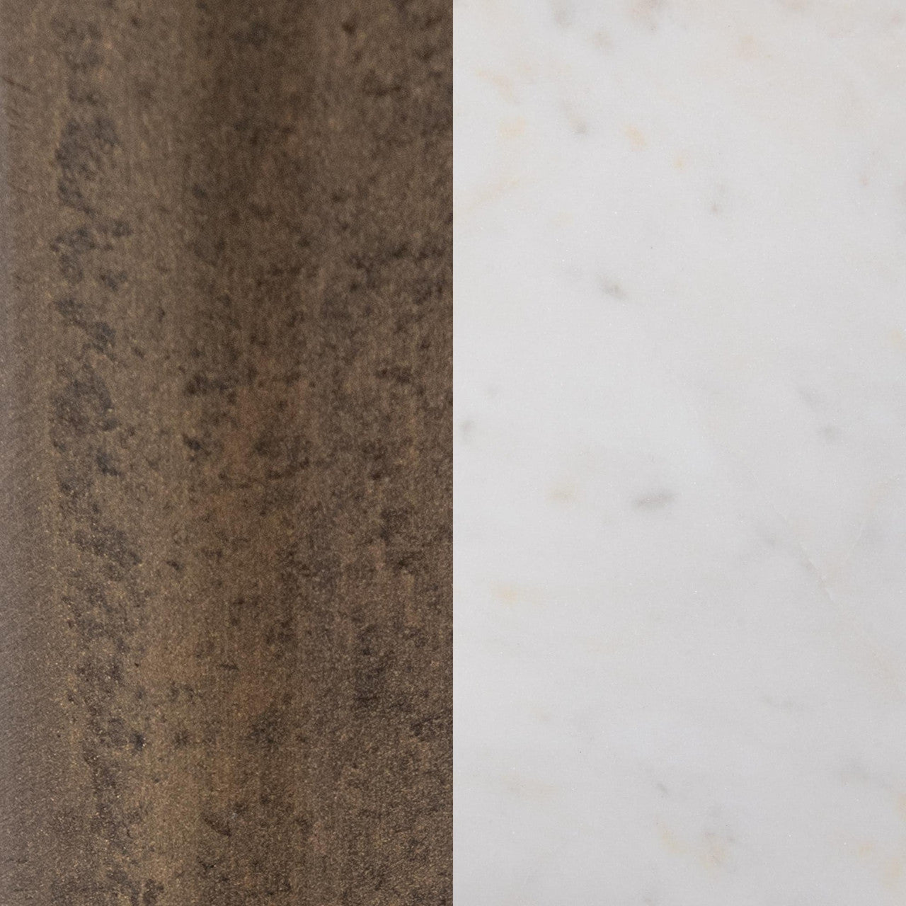 Halley White Marble Round Accent Table