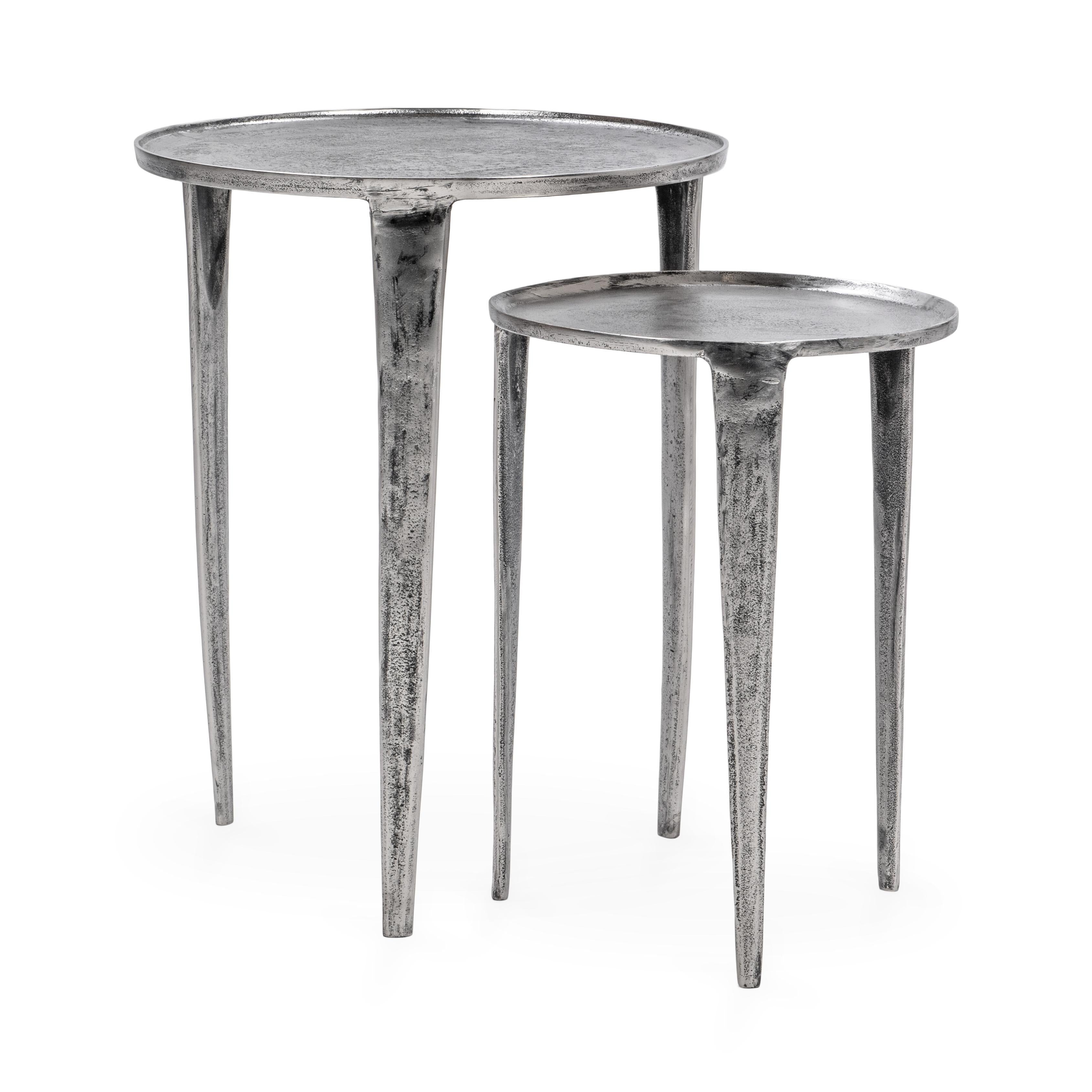 Elinor Nesting Accent Tables , Set of 2 - Antique Nickel