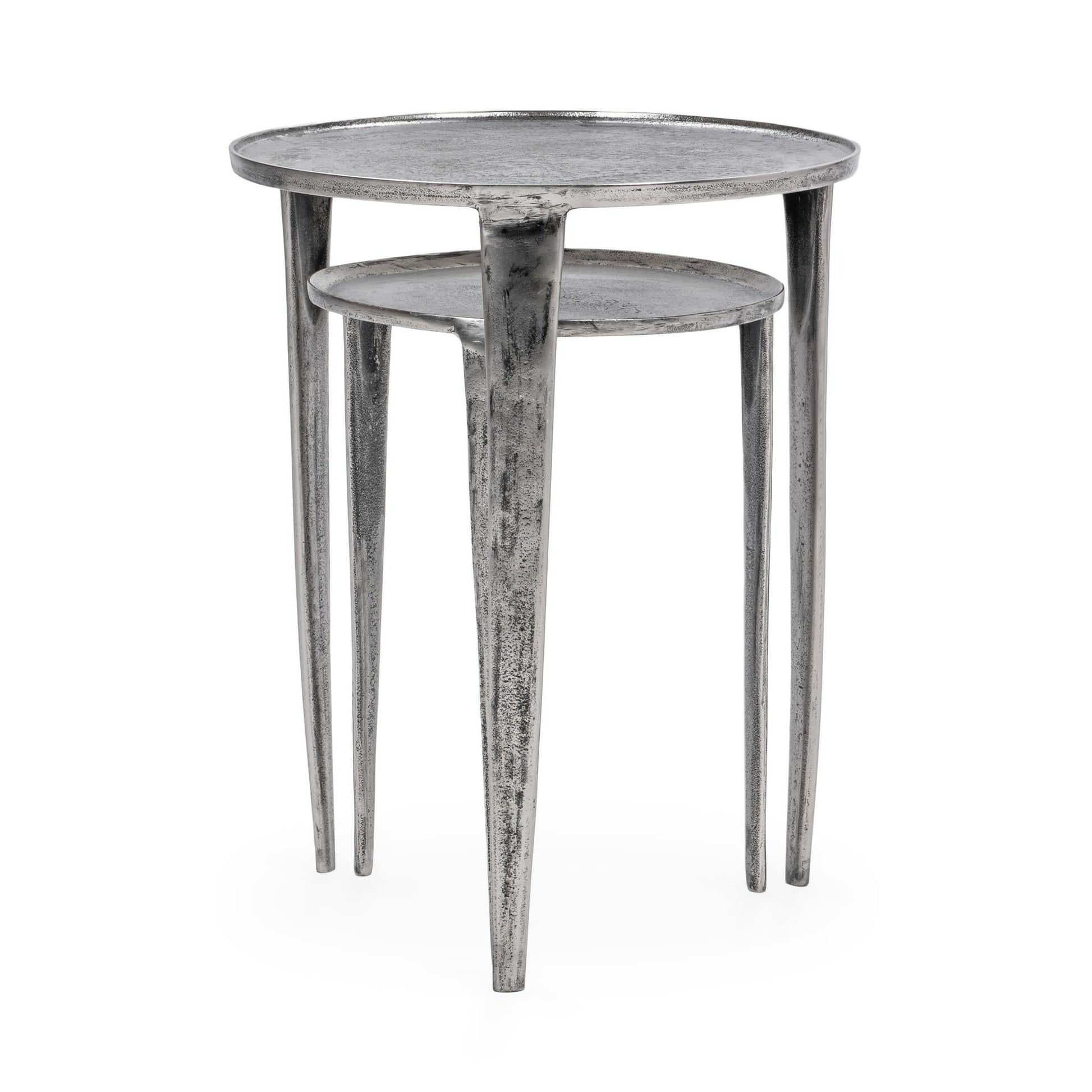 Elinor Nesting Accent Tables , Set of 2 - Antique Nickel