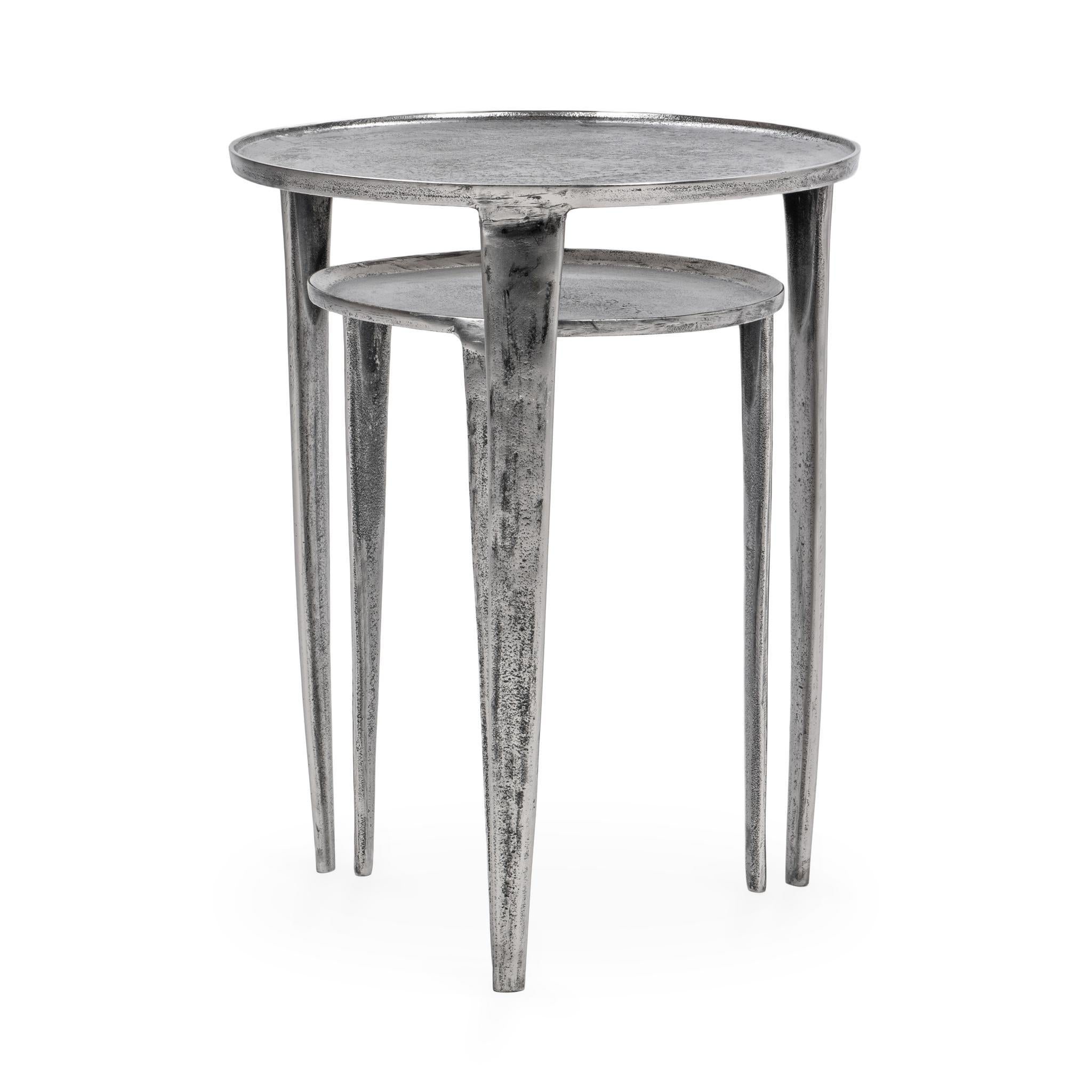 Elinor Nesting Accent Tables , Set of 2 - Antique Nickel