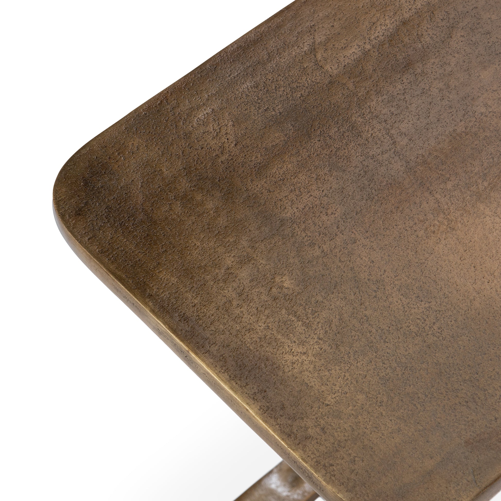 Geanna Accent Table - Antique Brass