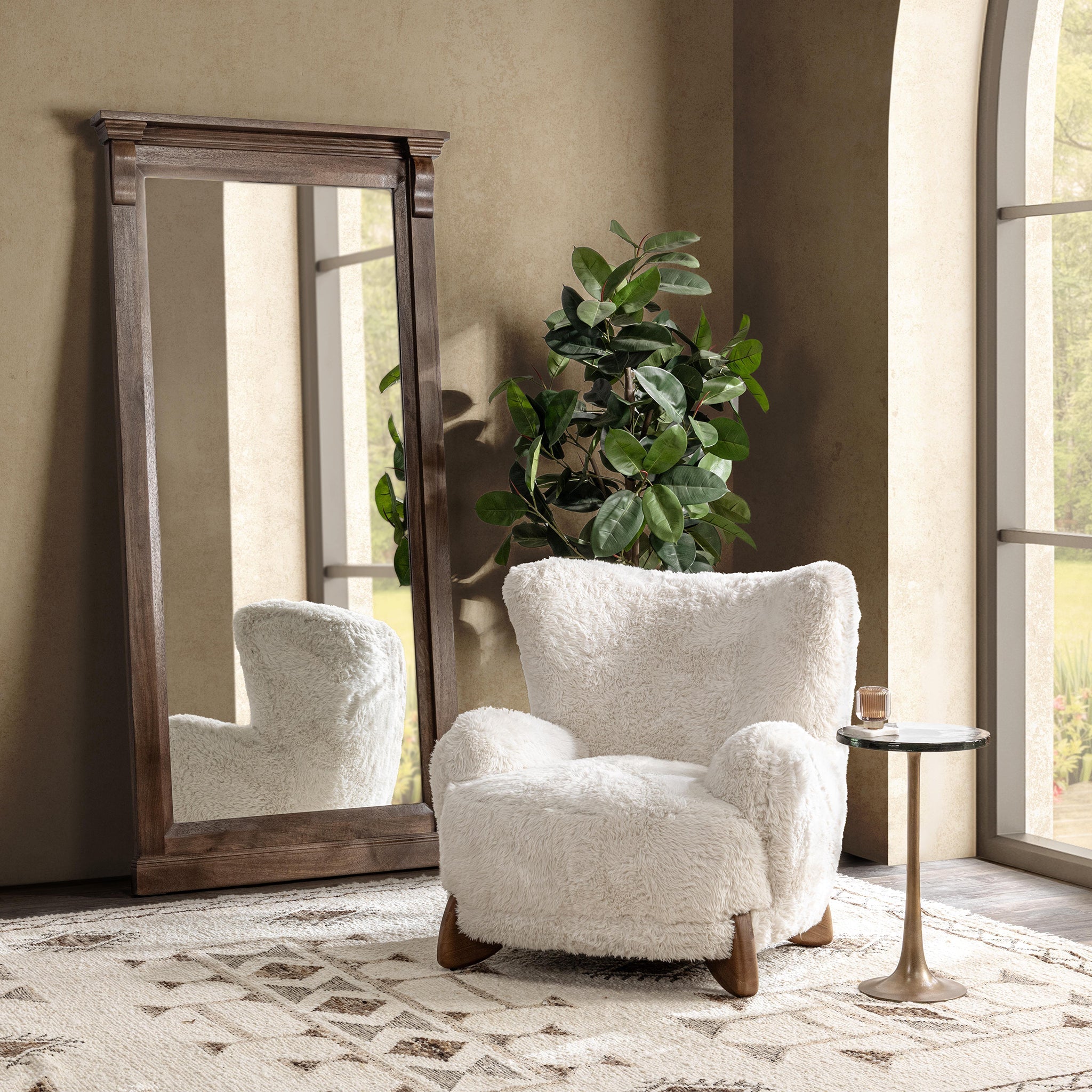 Fabiana Accent Table - Brass