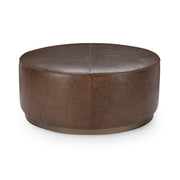 Clair Round Ottoman - Cocoa Brown - Dark Brown
