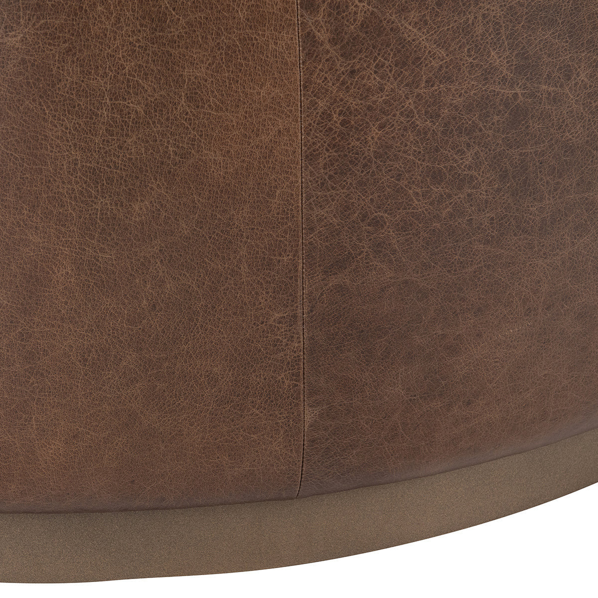 Clair Leather Round Coffee Table