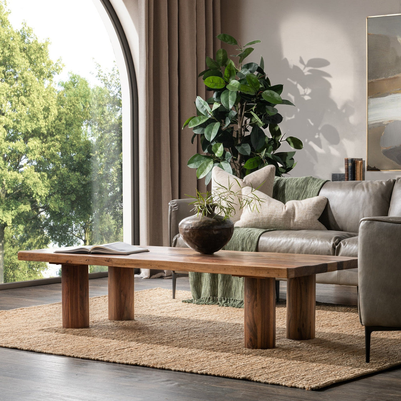 Alto Solid Wood Rectangle Coffee Table