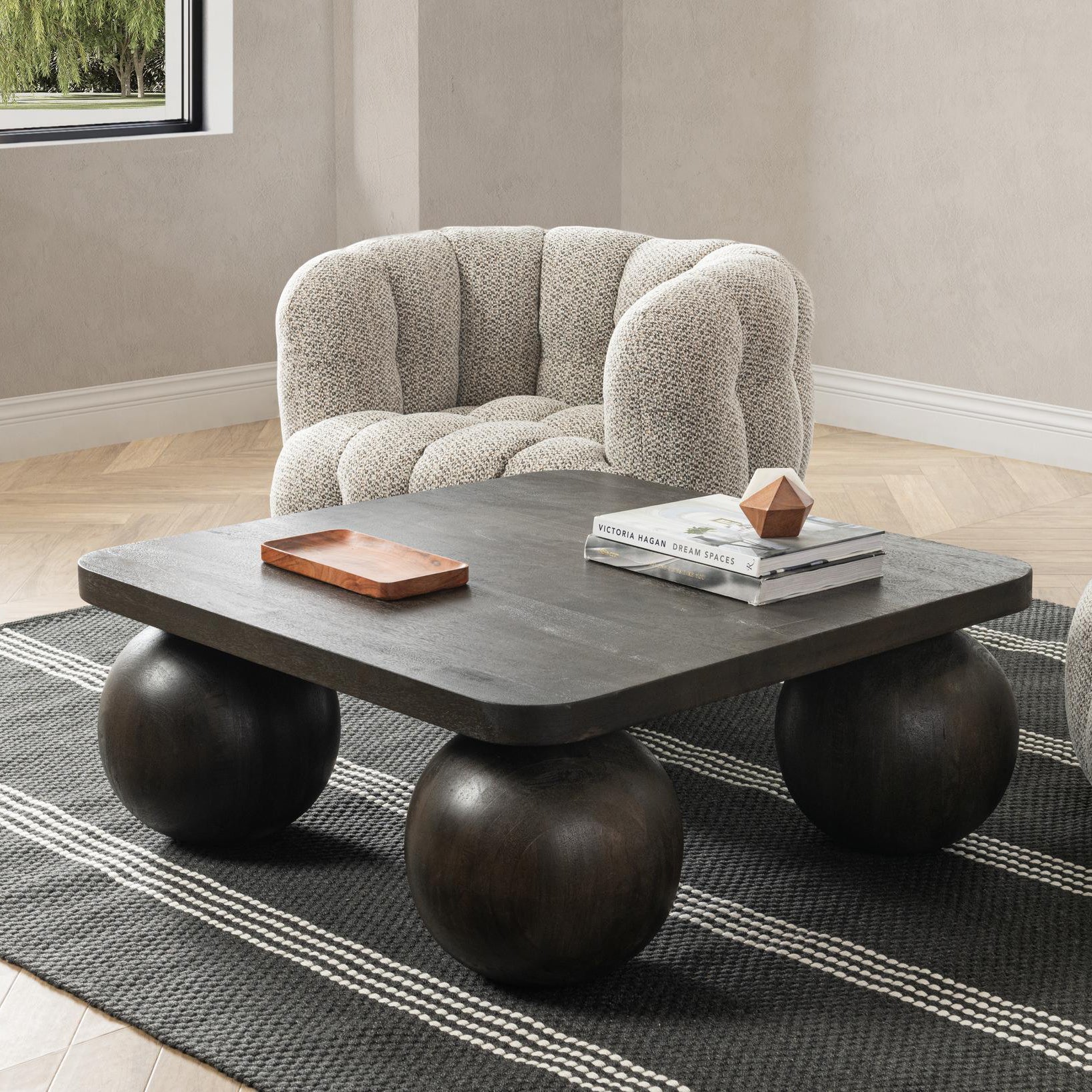 Delyla Coffee Table - Charcoal