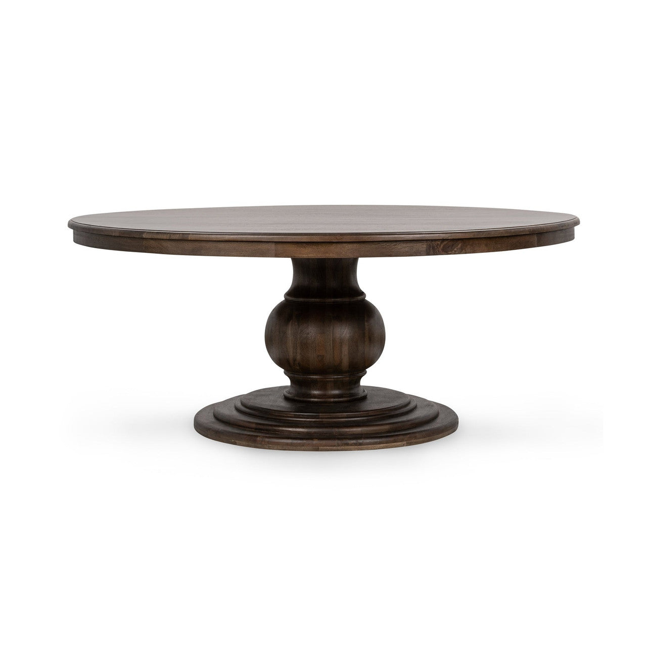Amsterdam Solid Wood Round Pedestal Dining Table 72"