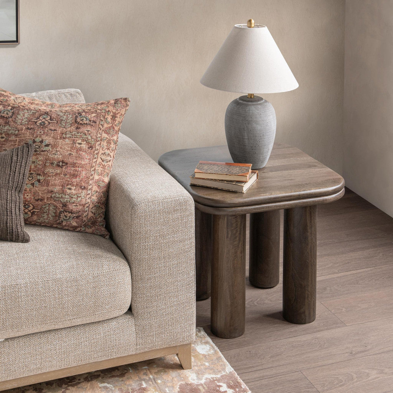 Miranda End Table - Cocoa Brown