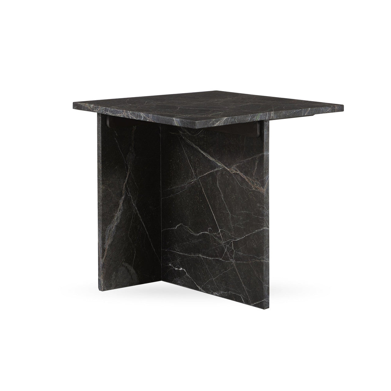 Bexly Marble Square End Table - Green