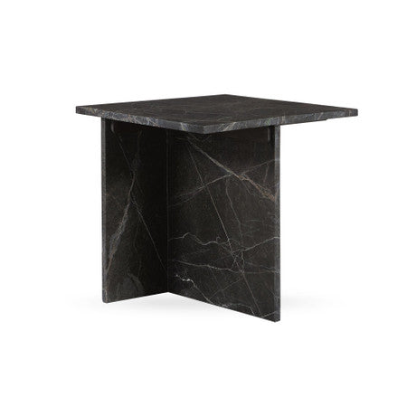 Bexly Marble Square End Table - Green