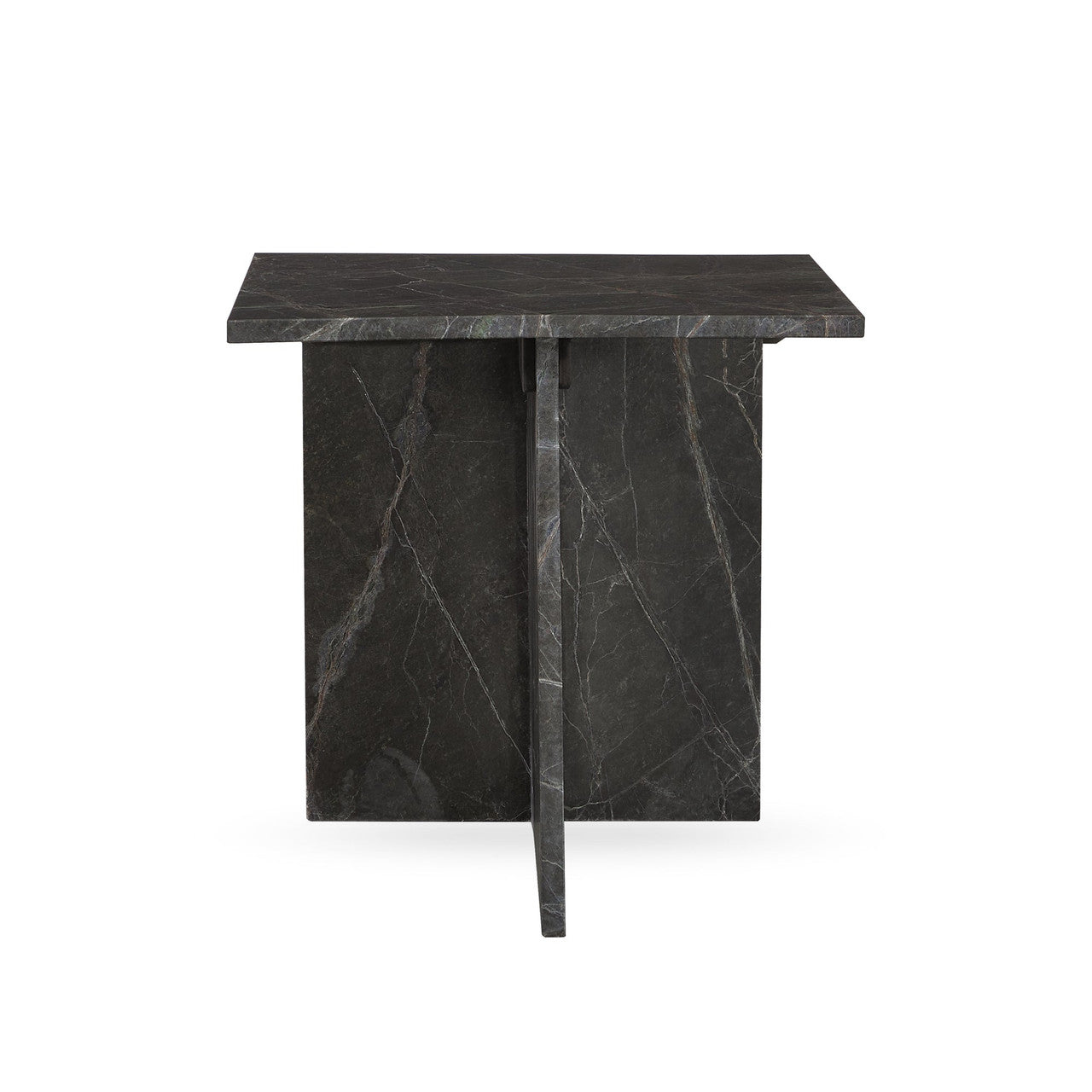 Bexly Marble Square End Table - Green