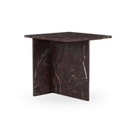Bexly Marble Square End Table - Red