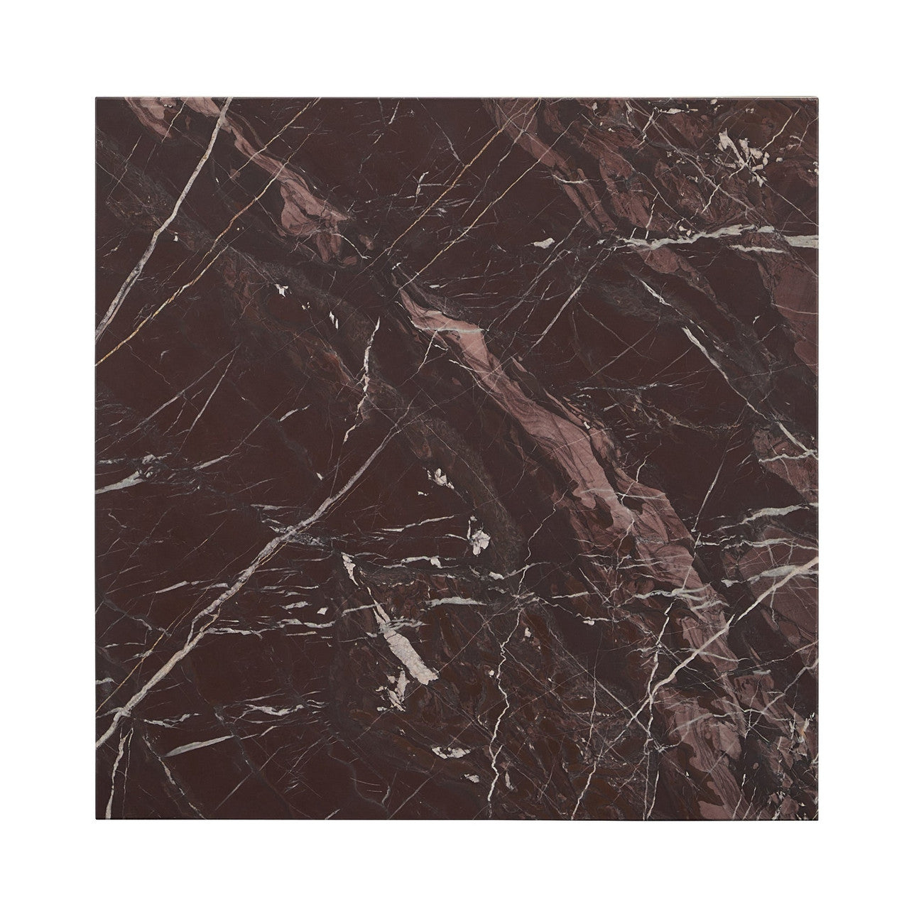 Bexly Marble Square End Table - Red