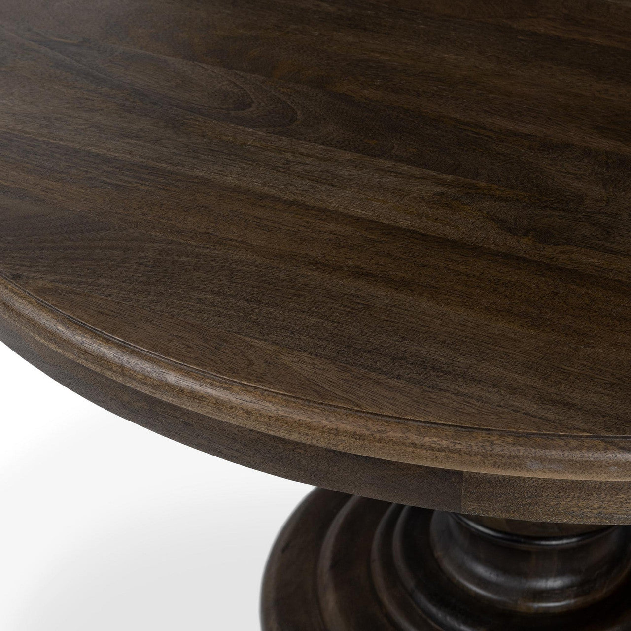 Amsterdam Solid Wood Round Pedestal Dining Table 48"