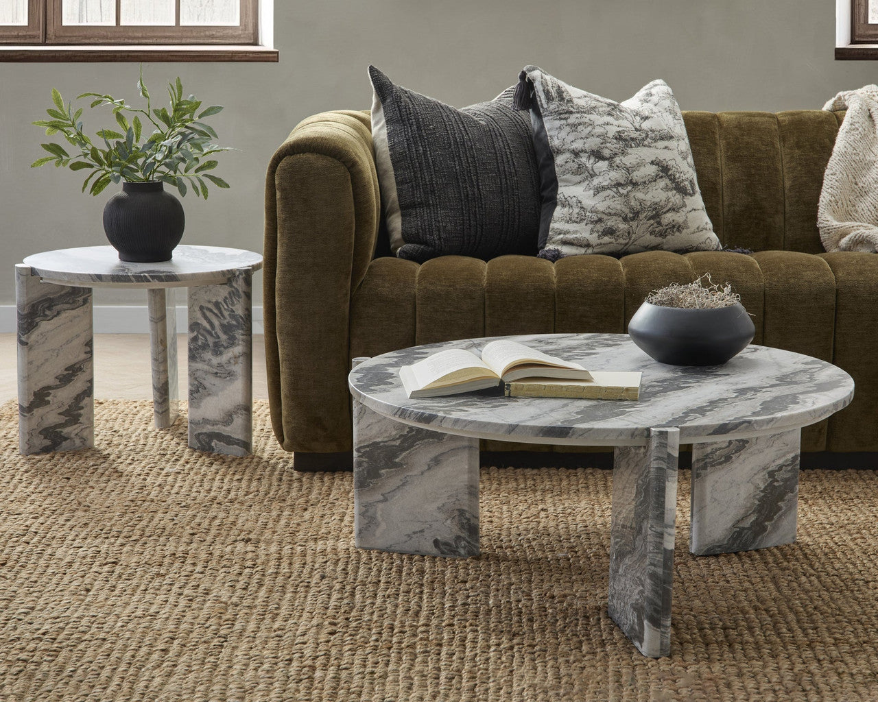 Zora Marble Round Coffee Table