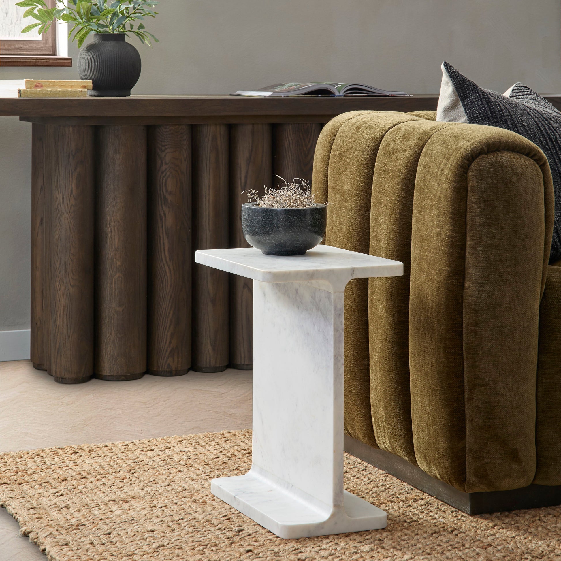 Delaney Accent Table - White