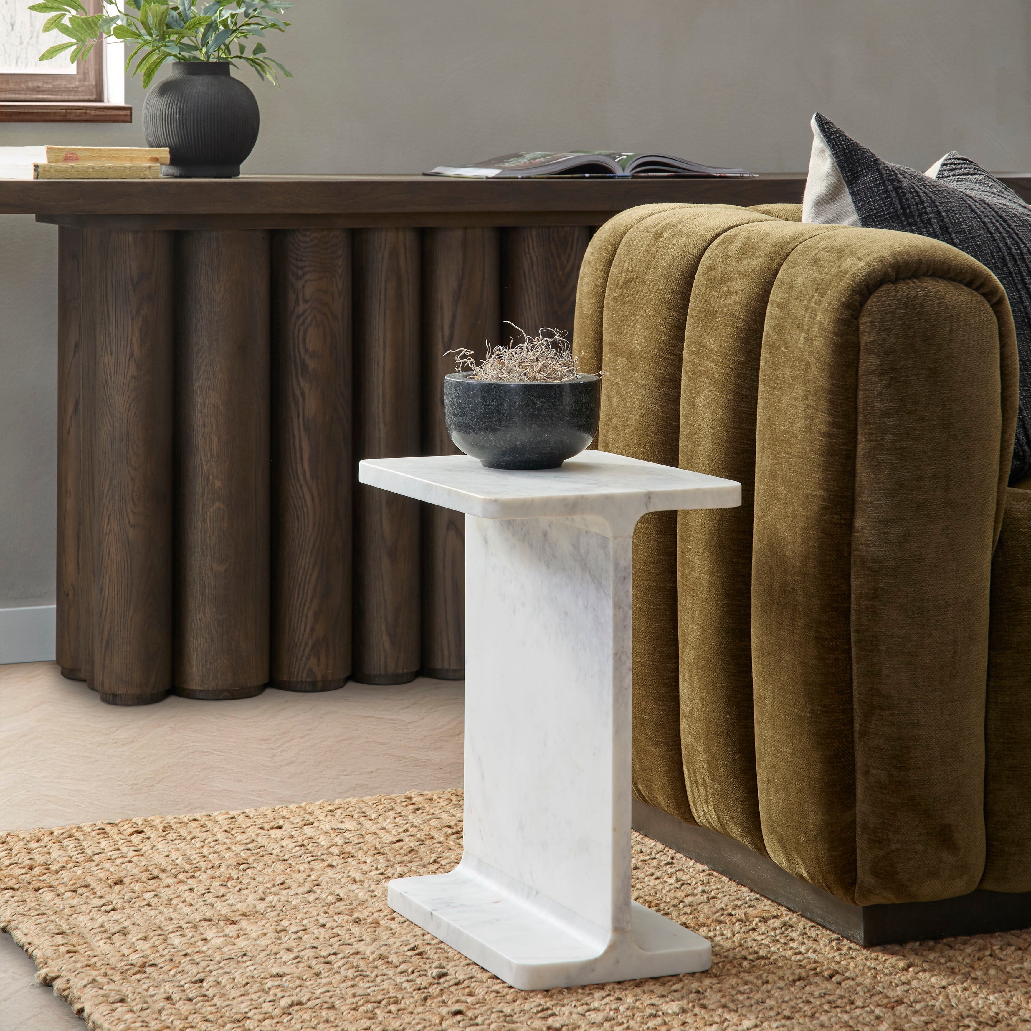 Delaney Accent Table - White