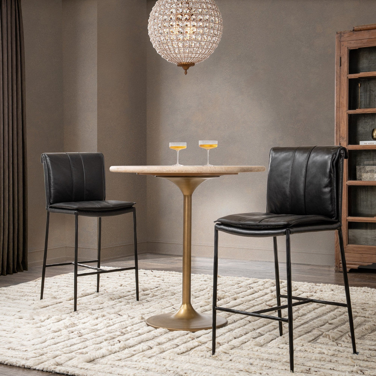 Malani Travertine Gathering Table