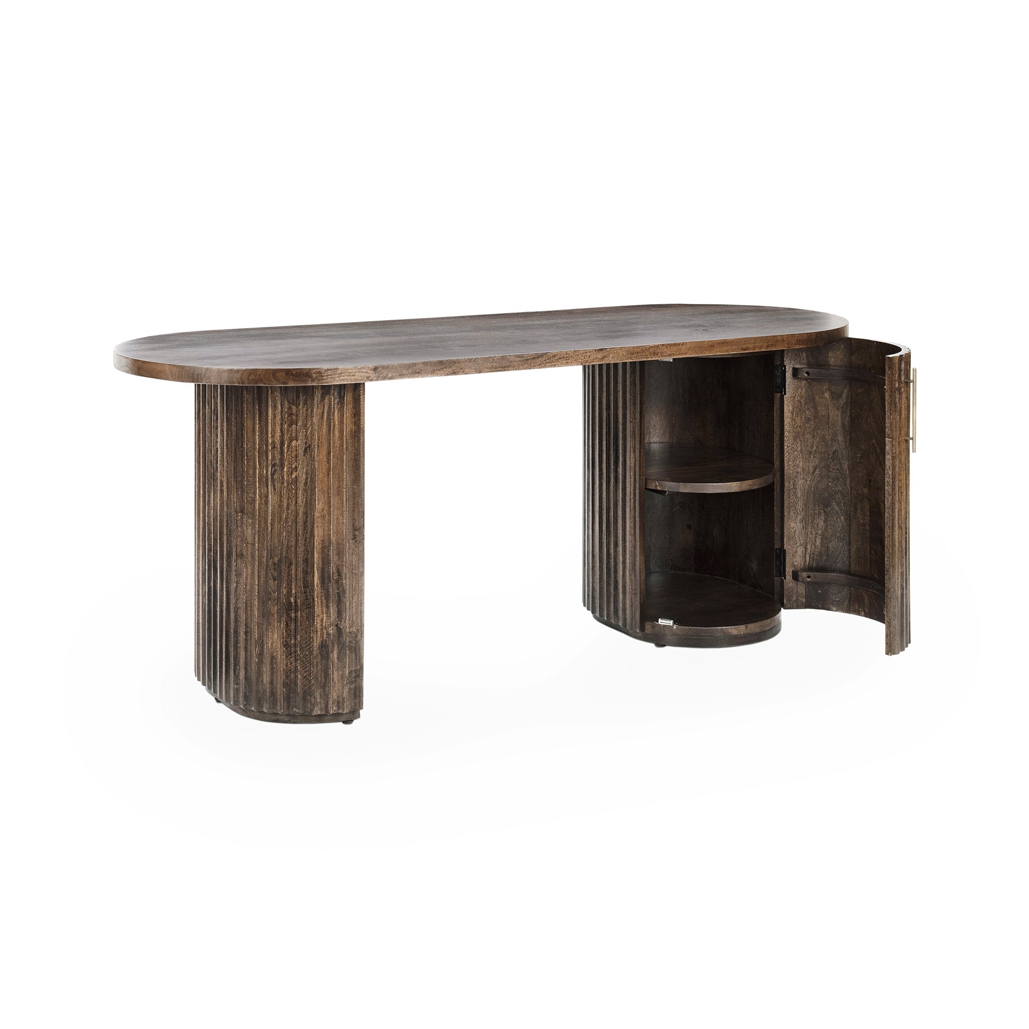 Redford Desk - Bark Brown