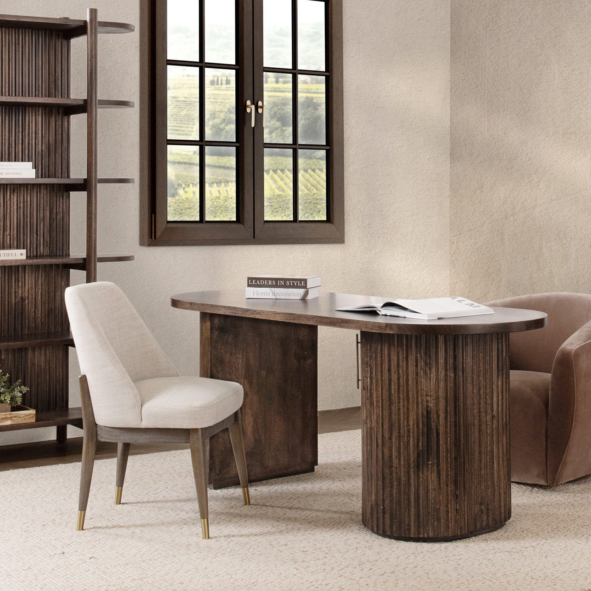 Redford Desk - Bark Brown