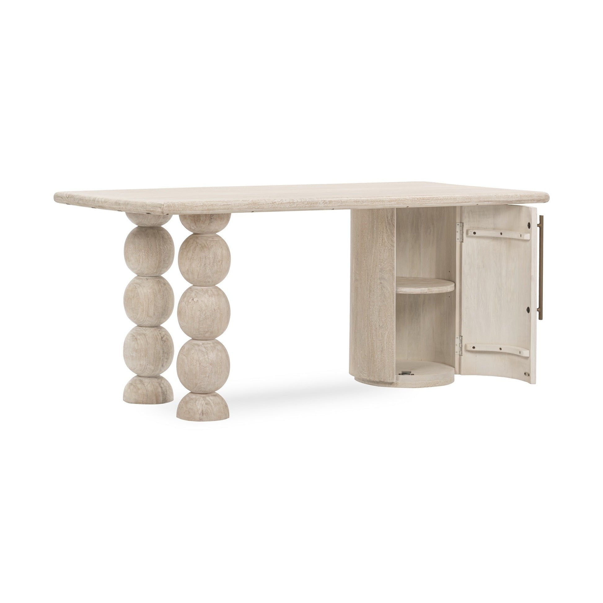 Adir Desk - Cream - White Washed