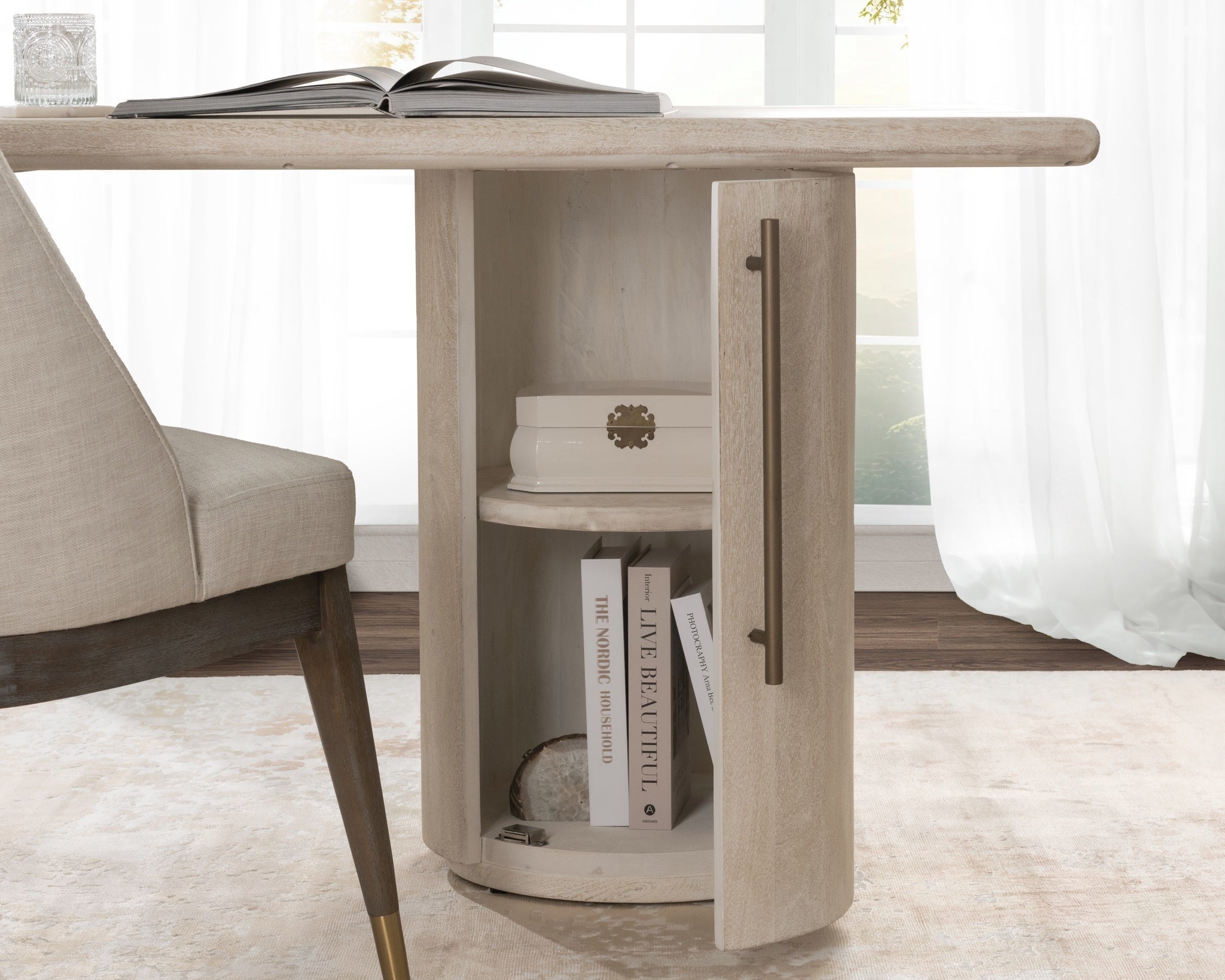 Adir Desk - Cream - White Washed