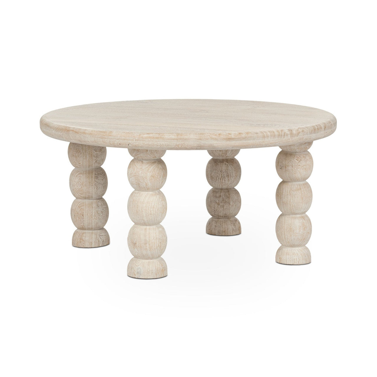 Adir Solid Wood Round Coffee Table