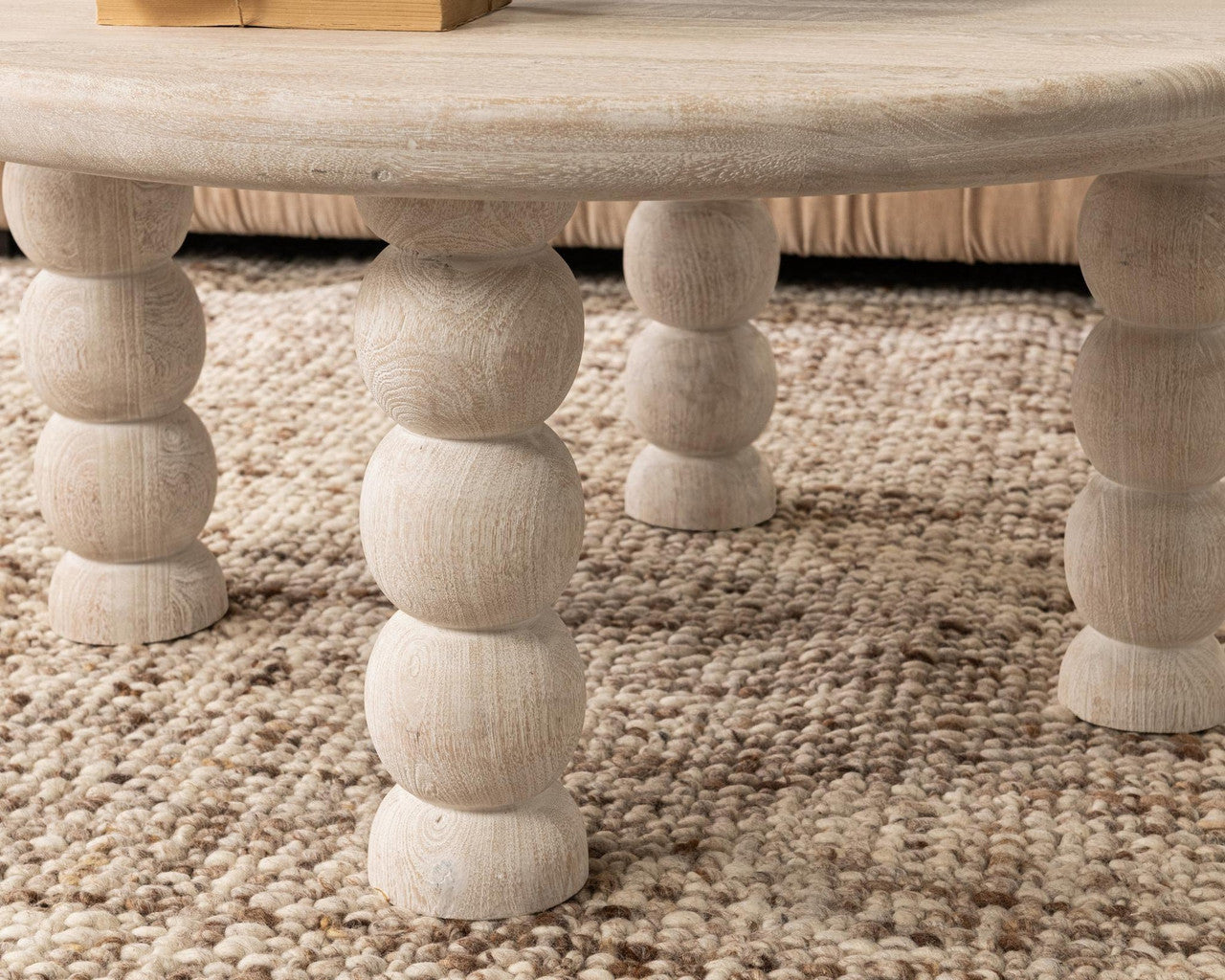 Adir Solid Wood Round Coffee Table