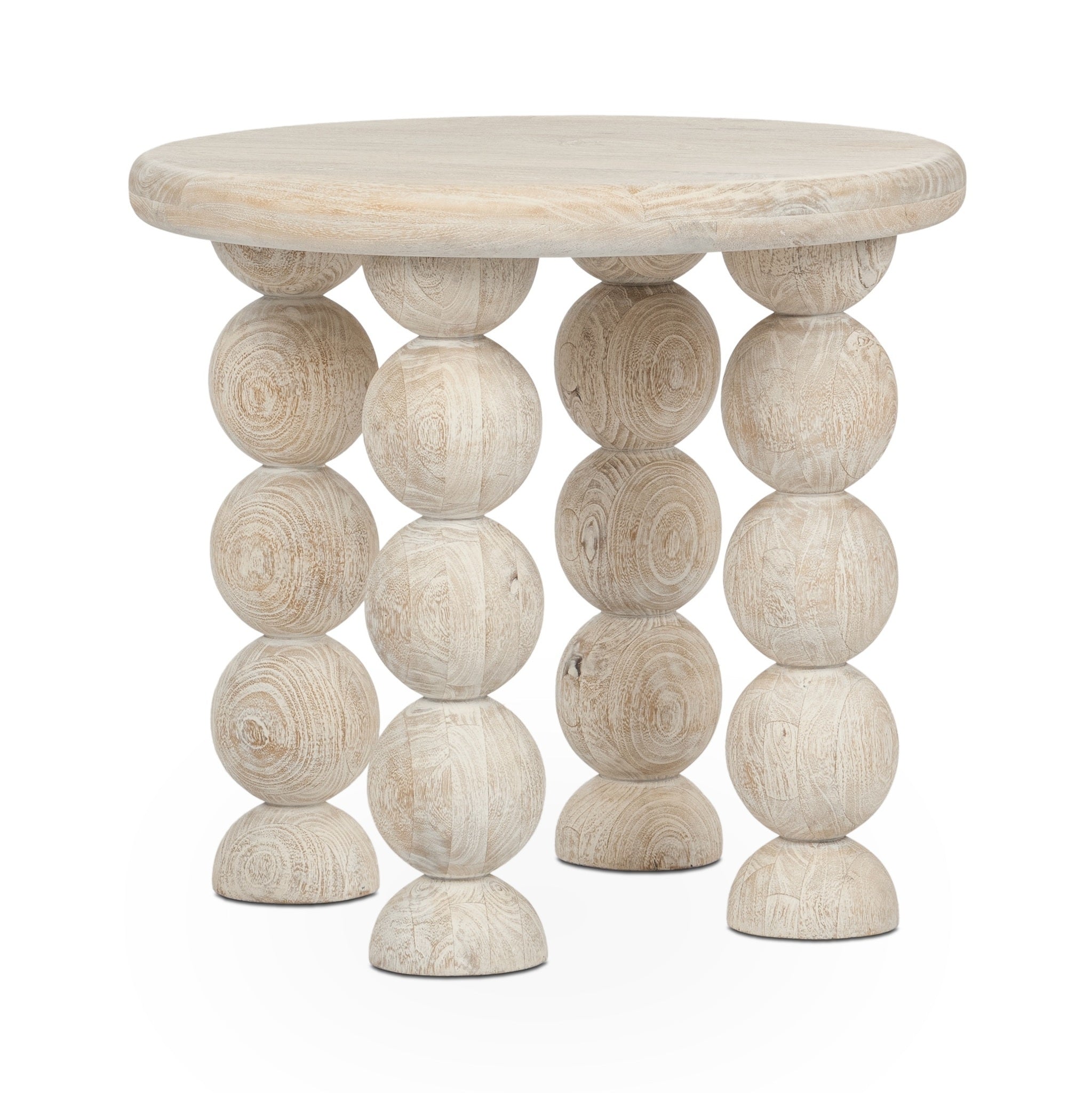 Adir End Table - Cream - White Washed