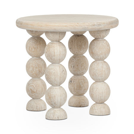 Adir Solid Wood Round End Table