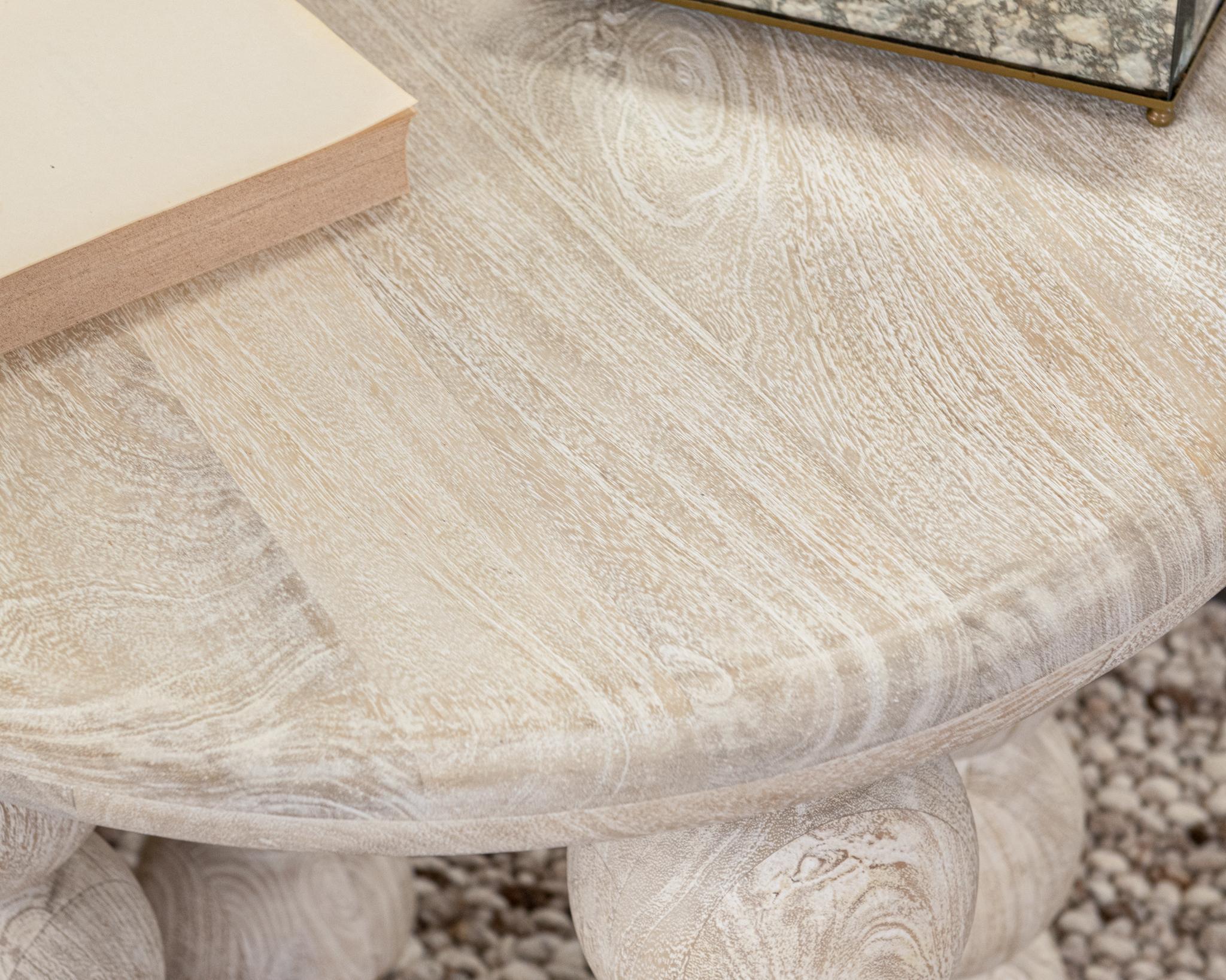 Adir End Table - Cream - White Washed