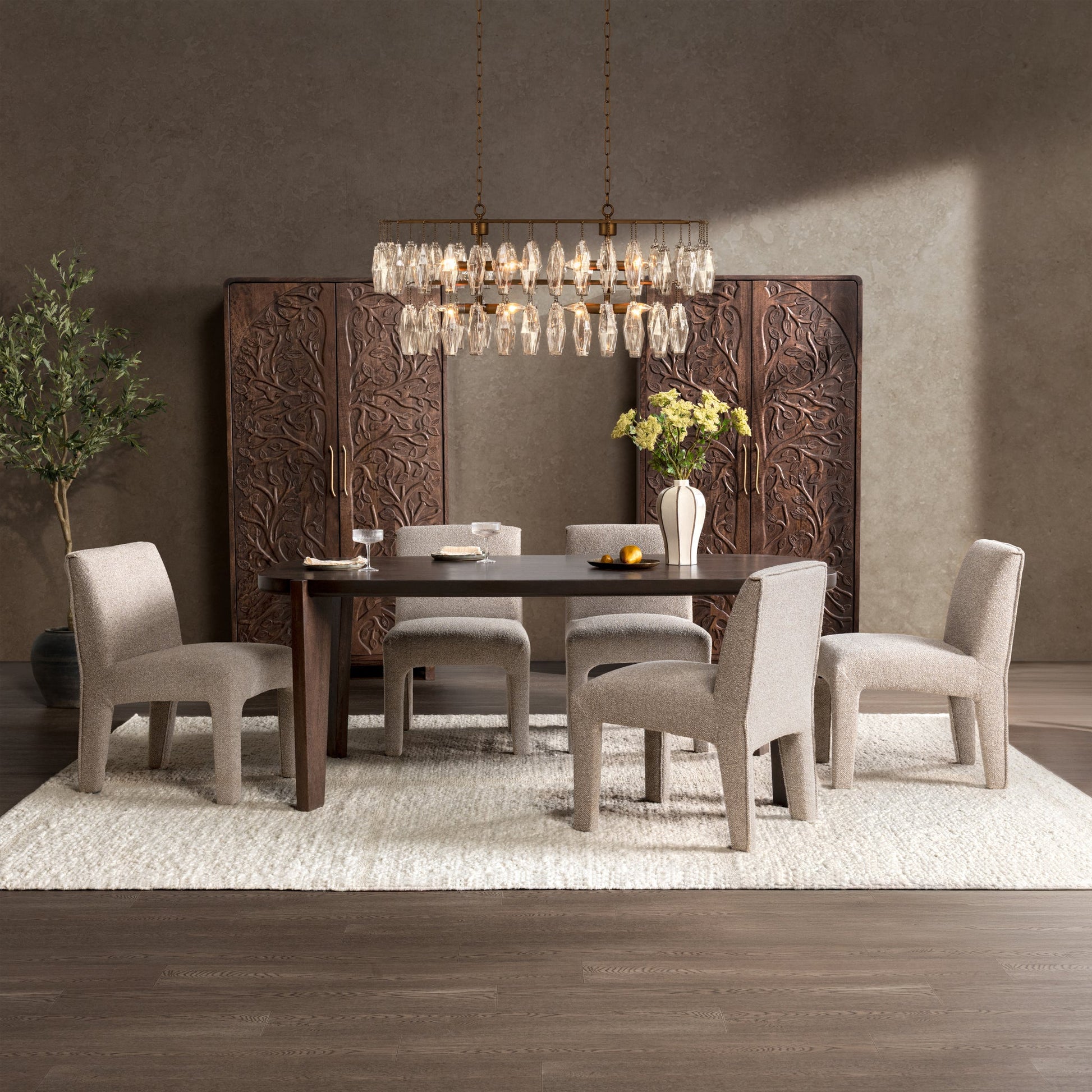 Albero Dining Table - Bark Brown