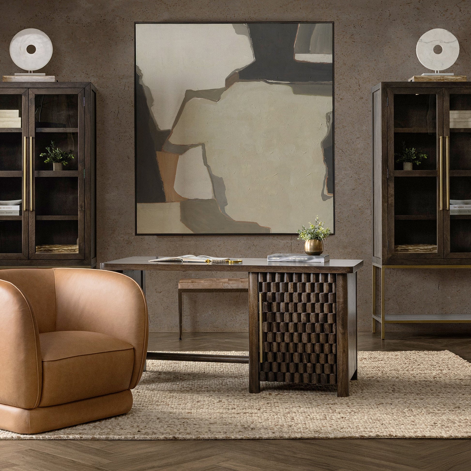 Norwood Desk - Bark Brown
