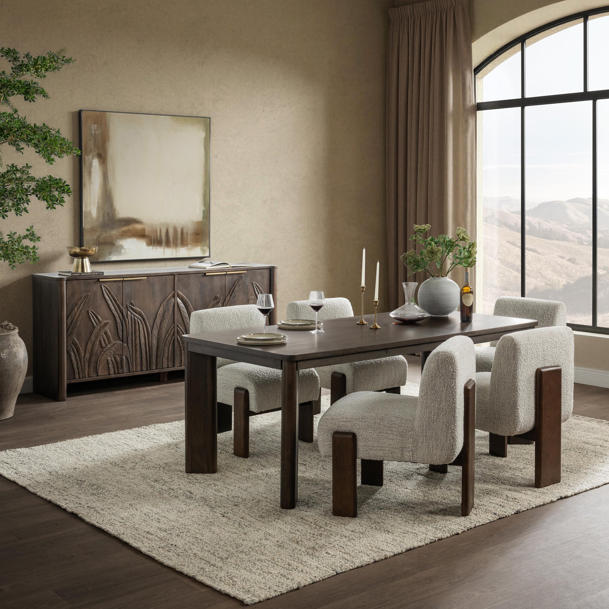 Ledro Dining Table - Dark Brown