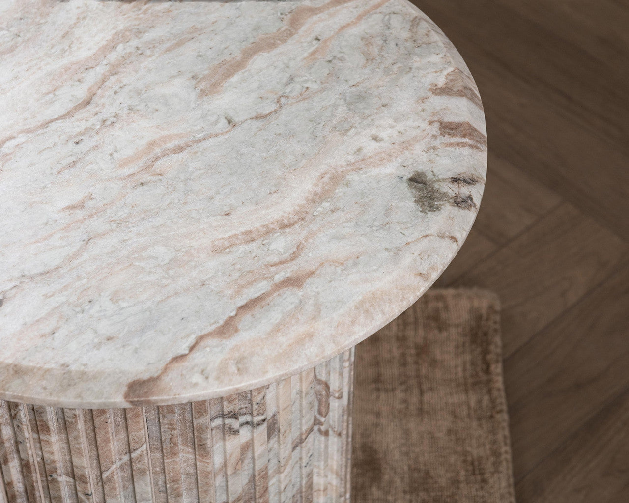 Nordens Marble Round End Table