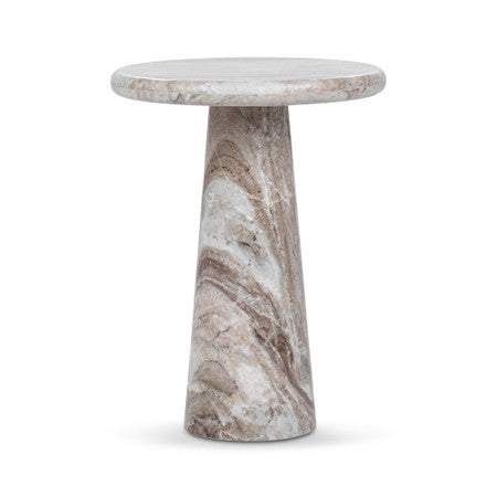 Huxley Marble Round Accent Table - 18"