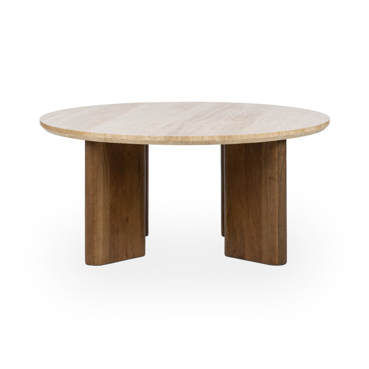 Idella Travertine Round Coffee Table