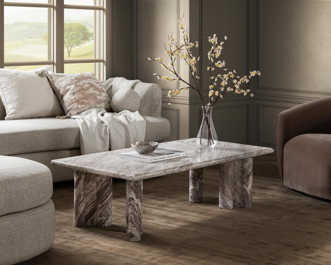 Bowman Marble Rectangular Coffee Table