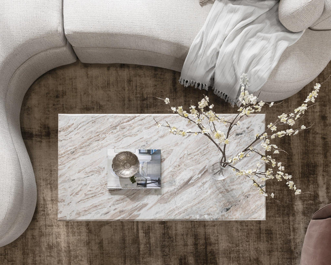 Bowman Marble Rectangular Coffee Table