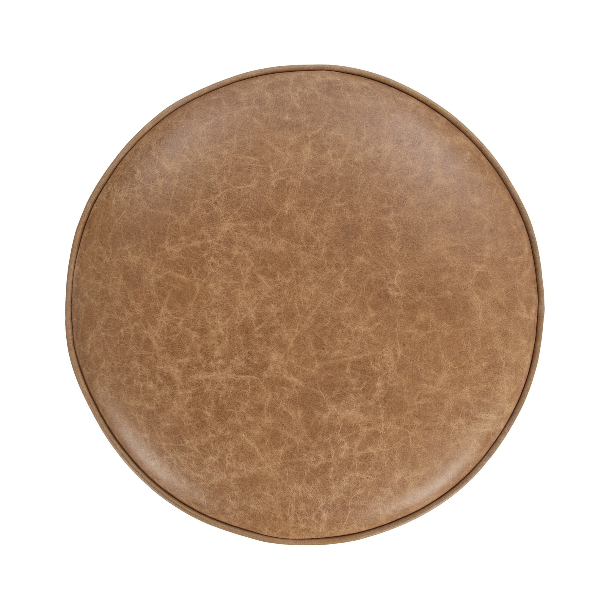 Clair Round Ottoman - Sedona Brown