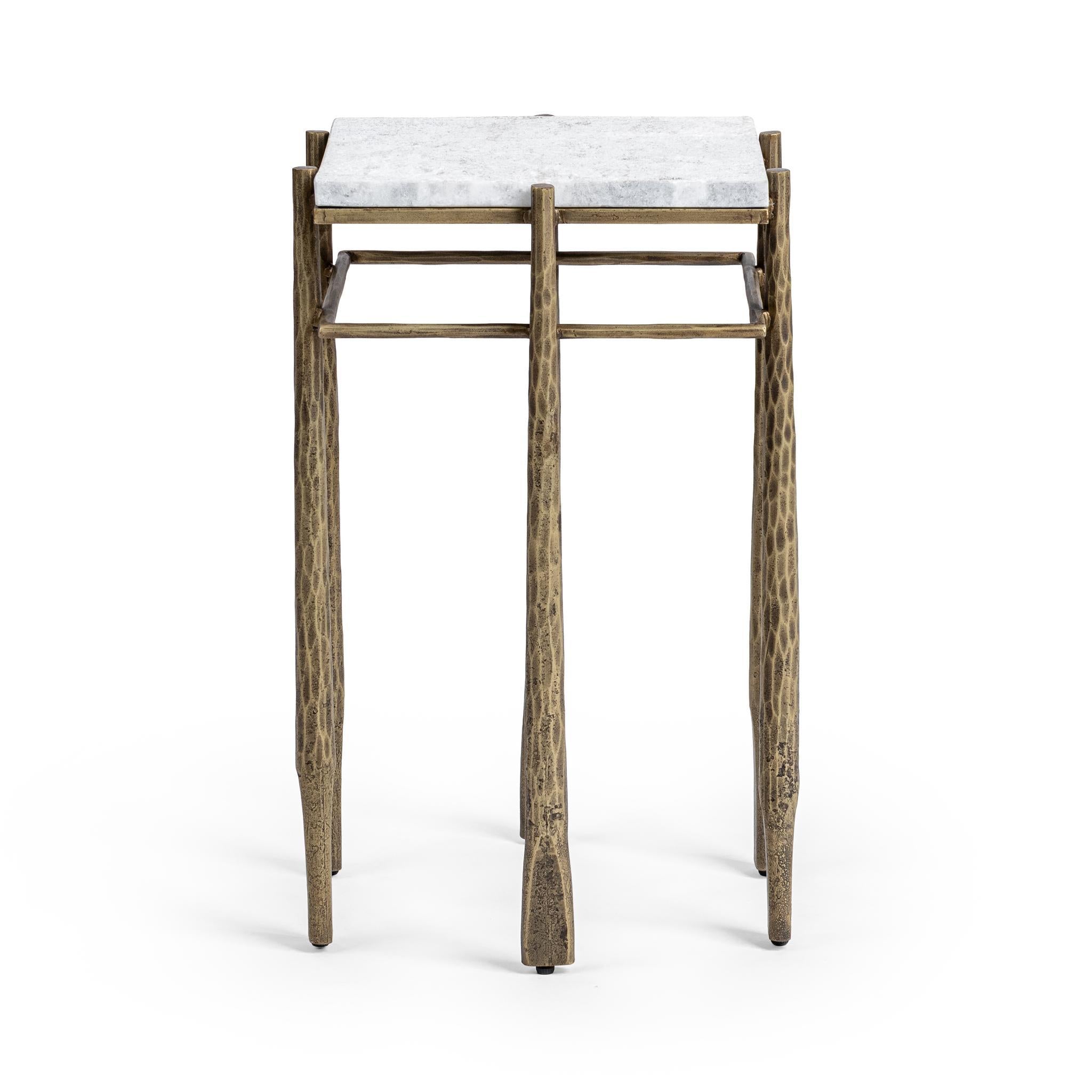 Jasmine End Table - Moonstone White