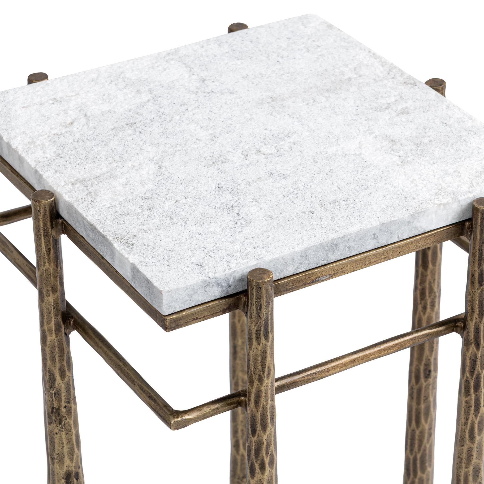Jasmine End Table - Moonstone White