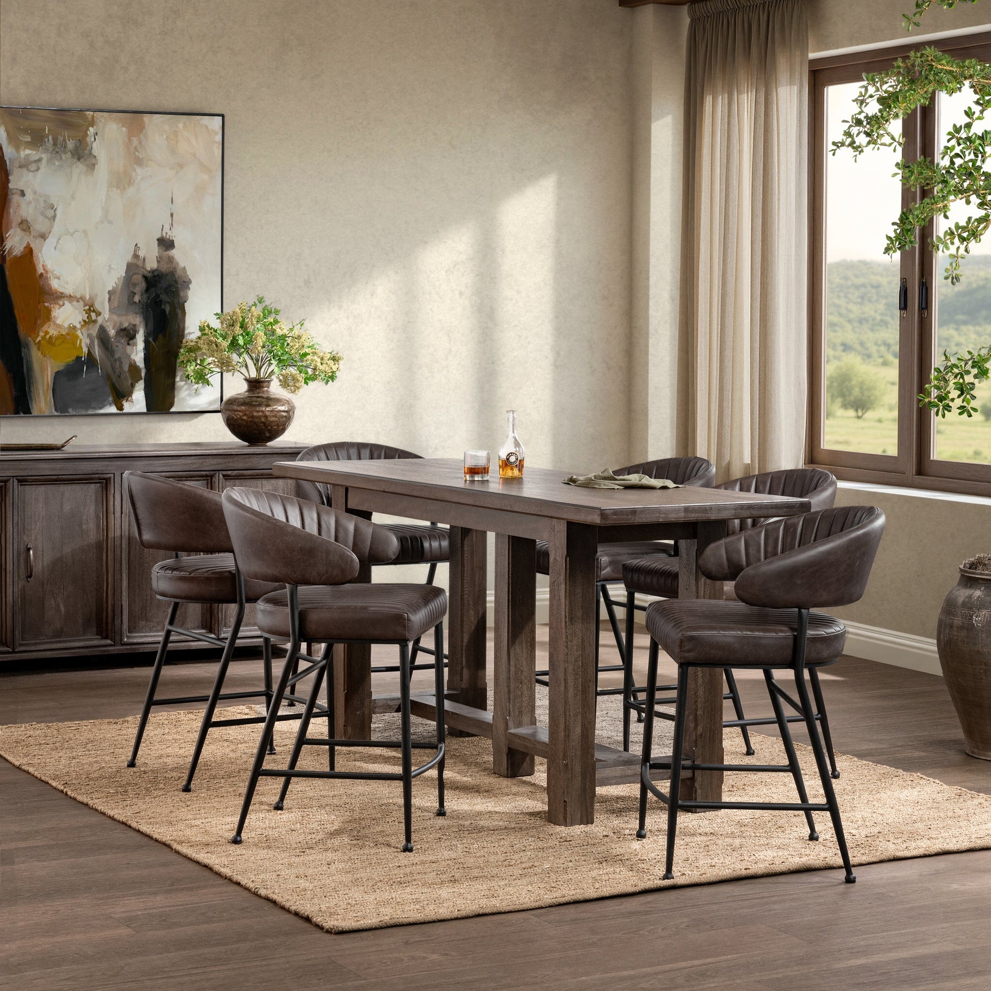 Provence Counter Table - Cocoa Brown