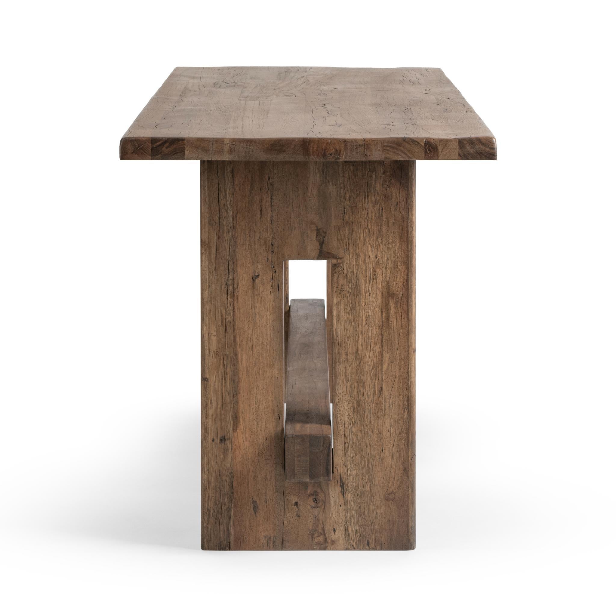 Mantova 104" Counter Table - Reclaimed Barnwood