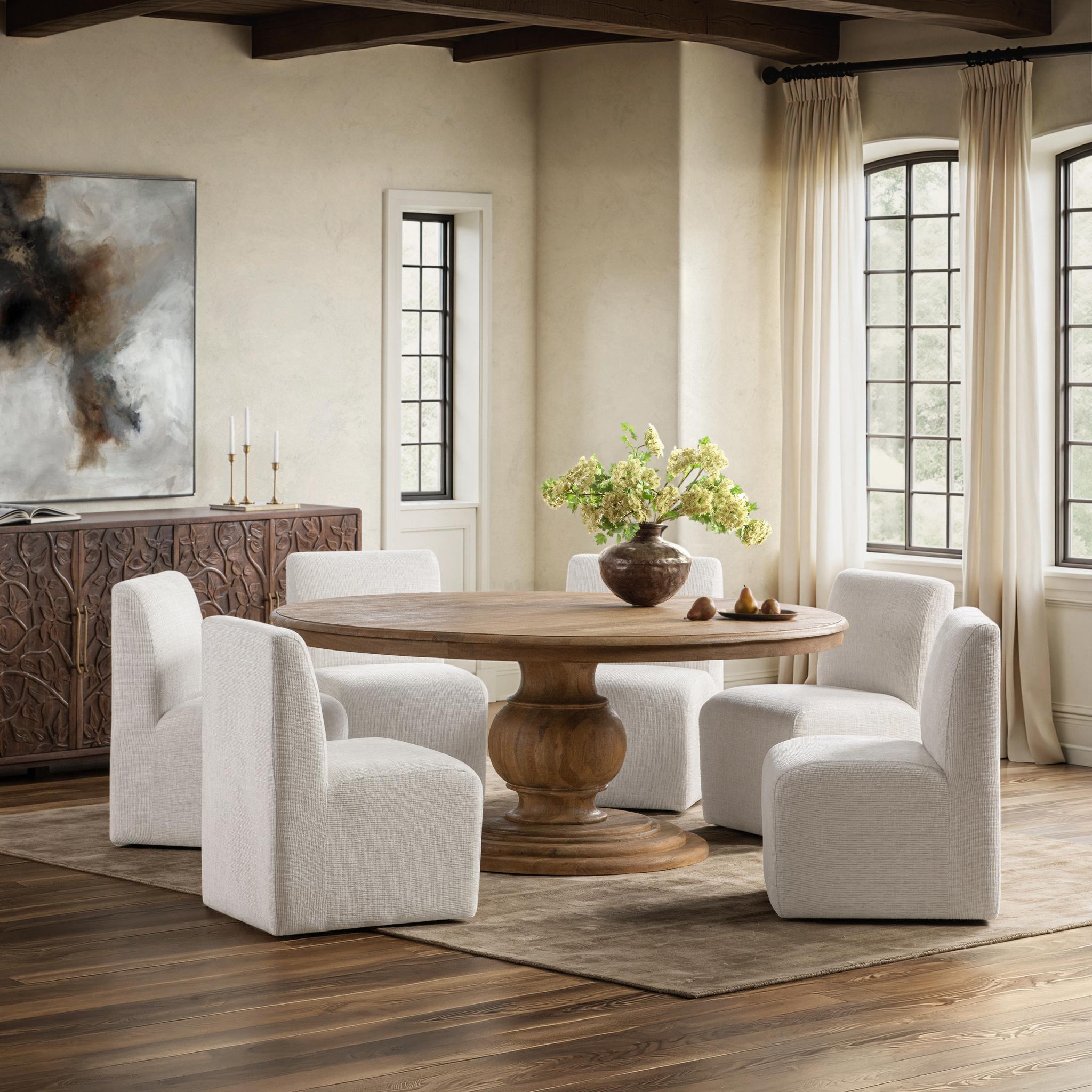 Brookside 72" Round Dining Table - Desert Sandwood